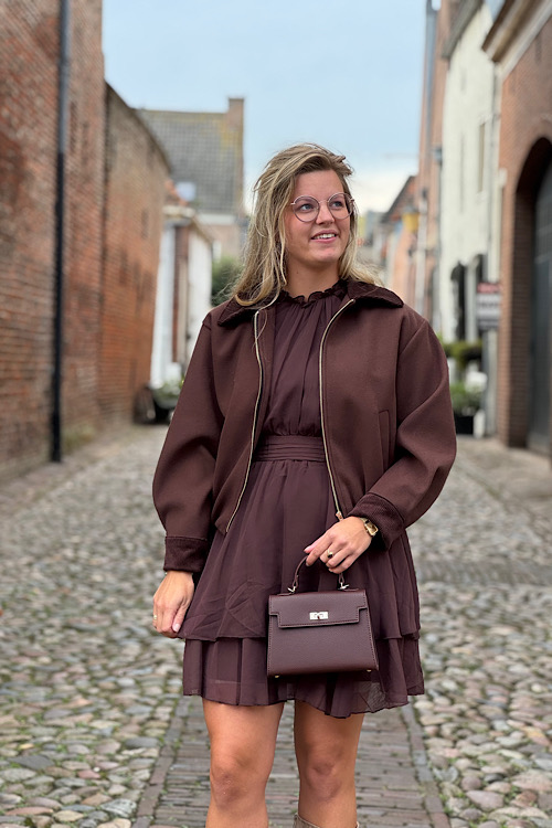 Livia jurk choco - Afbeelding 3