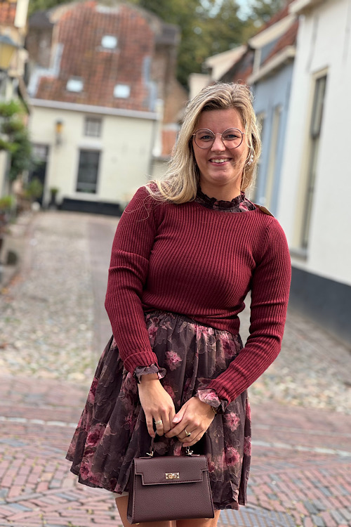 Top Leentje bordeau - Afbeelding 2