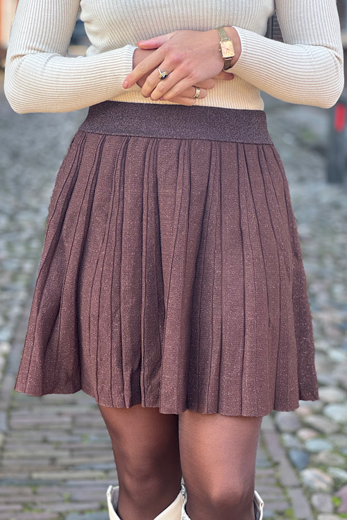 Brown glitter rokje - Afbeelding 2