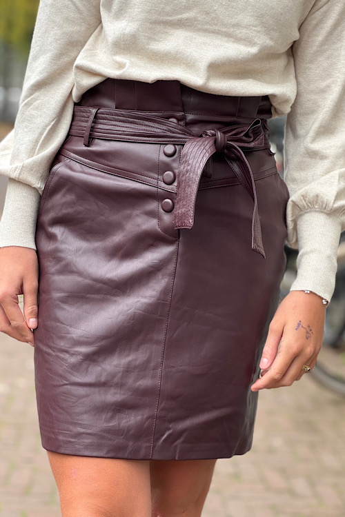 Pu rokje Chery bordeau - Afbeelding 2