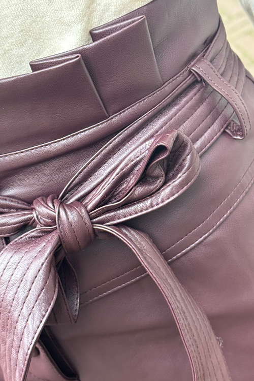 Pu rokje Chery bordeau - Afbeelding 3