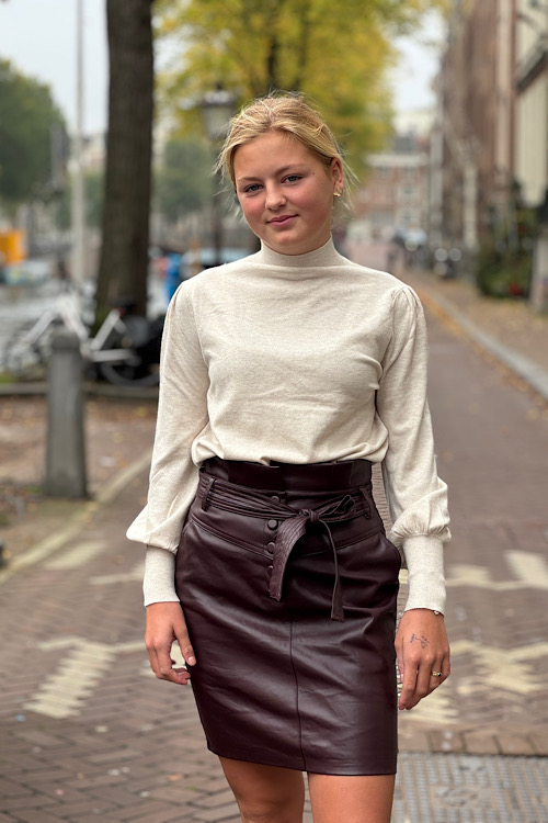 Pu rokje Chery bordeau