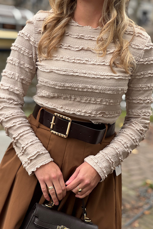 Stretch top Mo beige