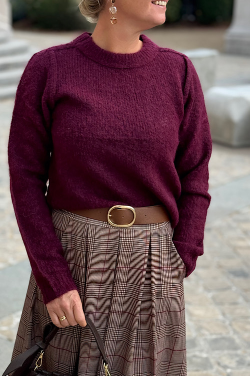 Rosanne trui burgundy - Afbeelding 2