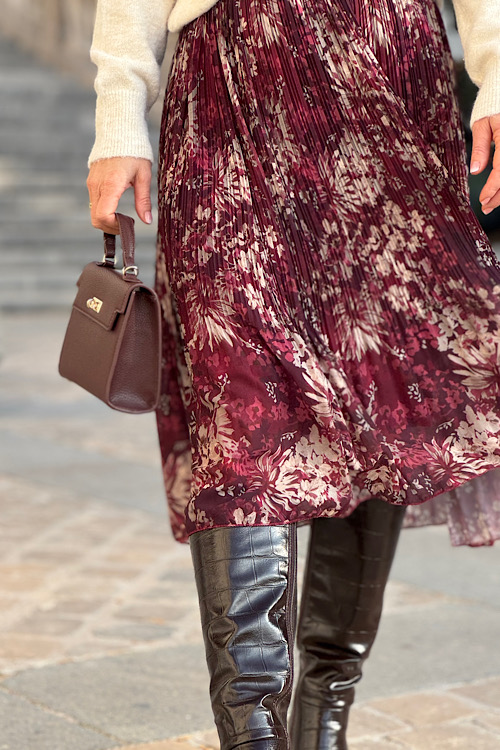 Lydia rok burgundy print - Afbeelding 2