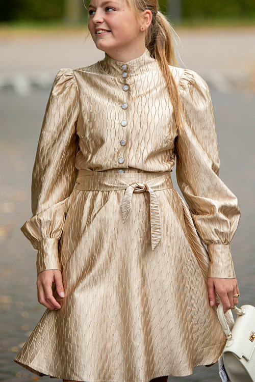 Lizalau Linde dress gold - Afbeelding 2
