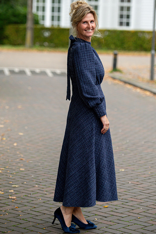 Lizalau Elizabeth jurk navy - Afbeelding 3