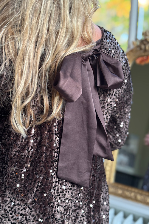 Loise party dress choco - Afbeelding 4