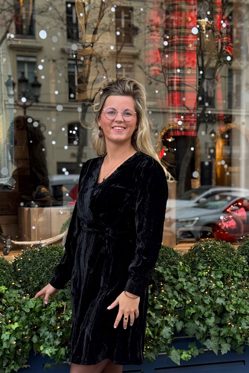 Velvet dress black - Afbeelding 4