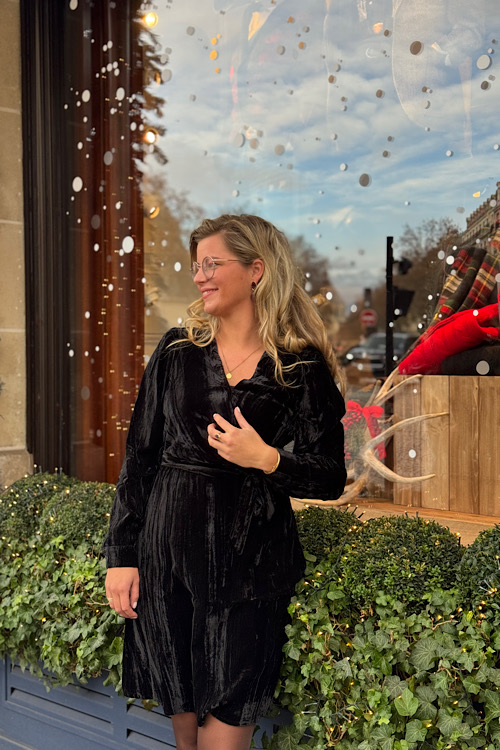 Velvet dress black - Afbeelding 3