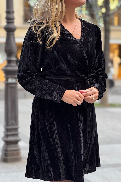 Velvet dress black - Afbeelding 2