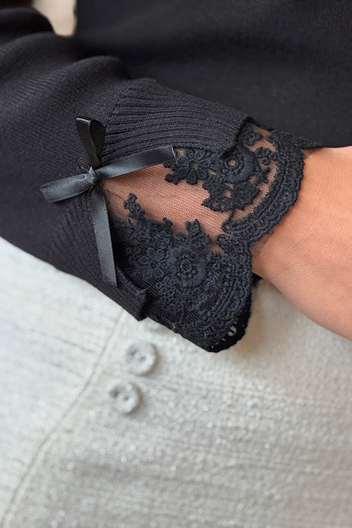 Amanda top schulp zwart - Afbeelding 2