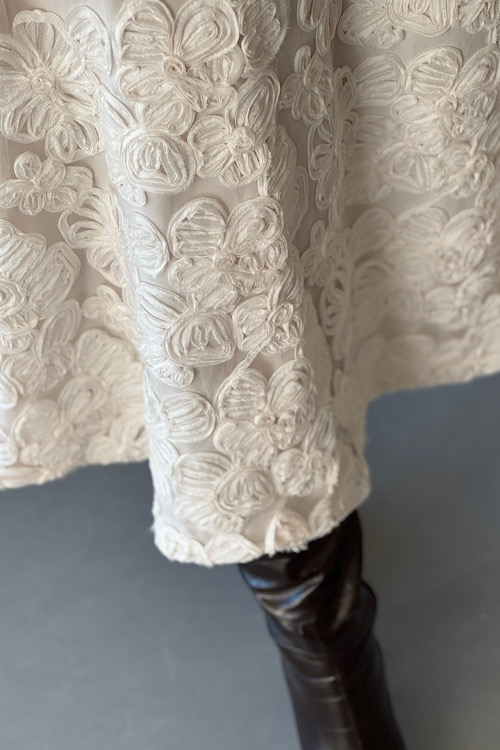 Fleur rok offwhite 3D bloem - Afbeelding 3