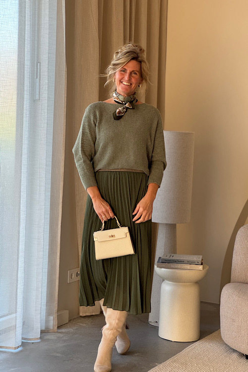 Green plisserok Chantal - Afbeelding 2