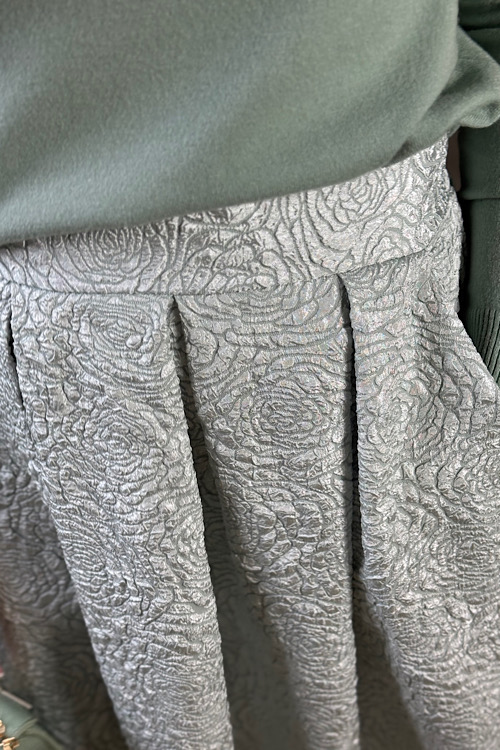 Laura plooirok groen - Afbeelding 3